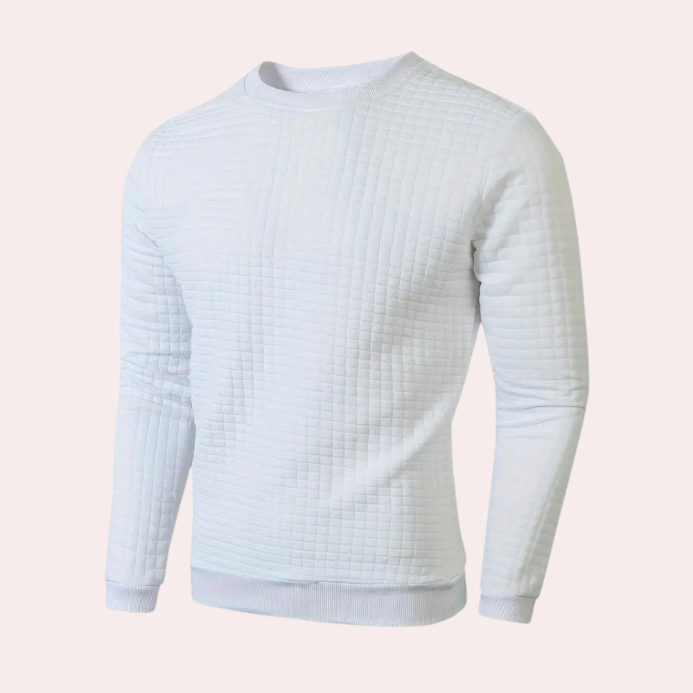 Jackson - Waffle Crew Sweatshirt — White