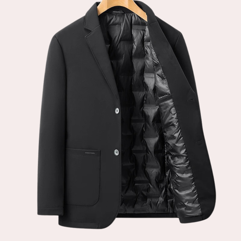 Clancy - Quilted Lined Blazer — Black