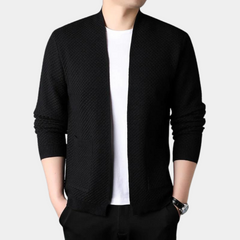 Jesse - Open Knit Cardigan — Black