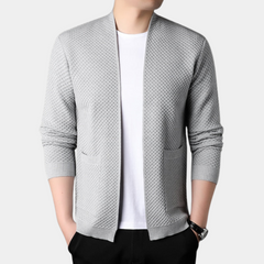 Jesse - Open Knit Cardigan — Grey