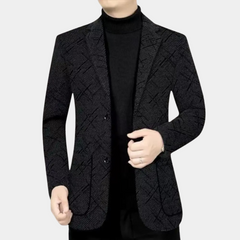 Gerald - Diamond Texture Blazer — Black