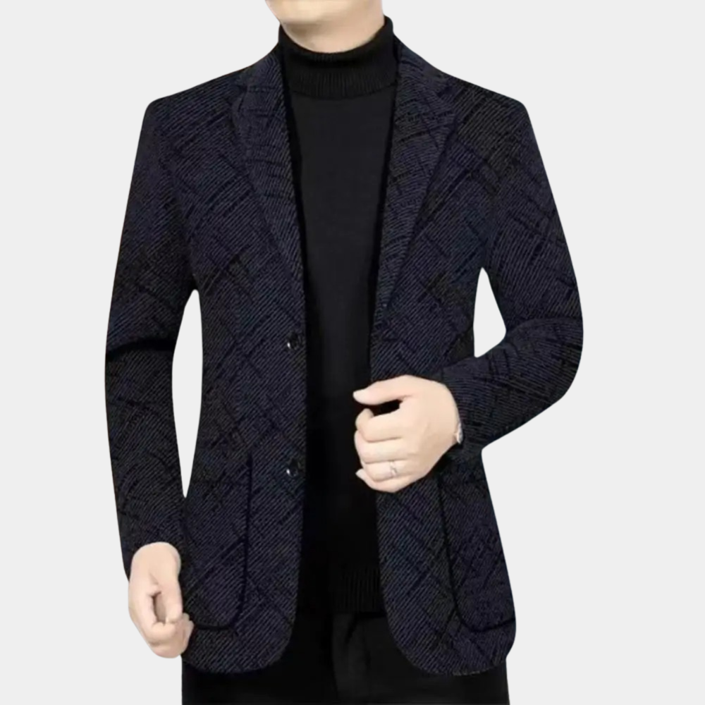 Gerald - Diamond Texture Blazer — Blue
