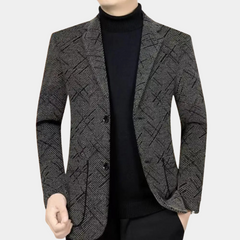 Gerald - Diamond Texture Blazer — Grey