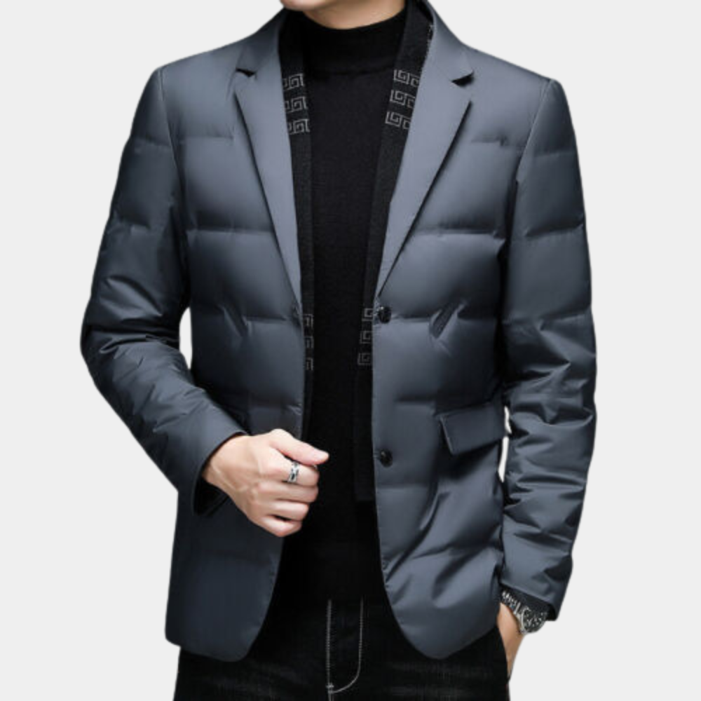 Curtis - Padded Blazer Jacket — Grey