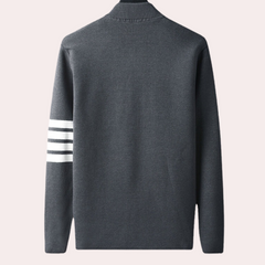 Alastair - Cardigan with Striped Cuff