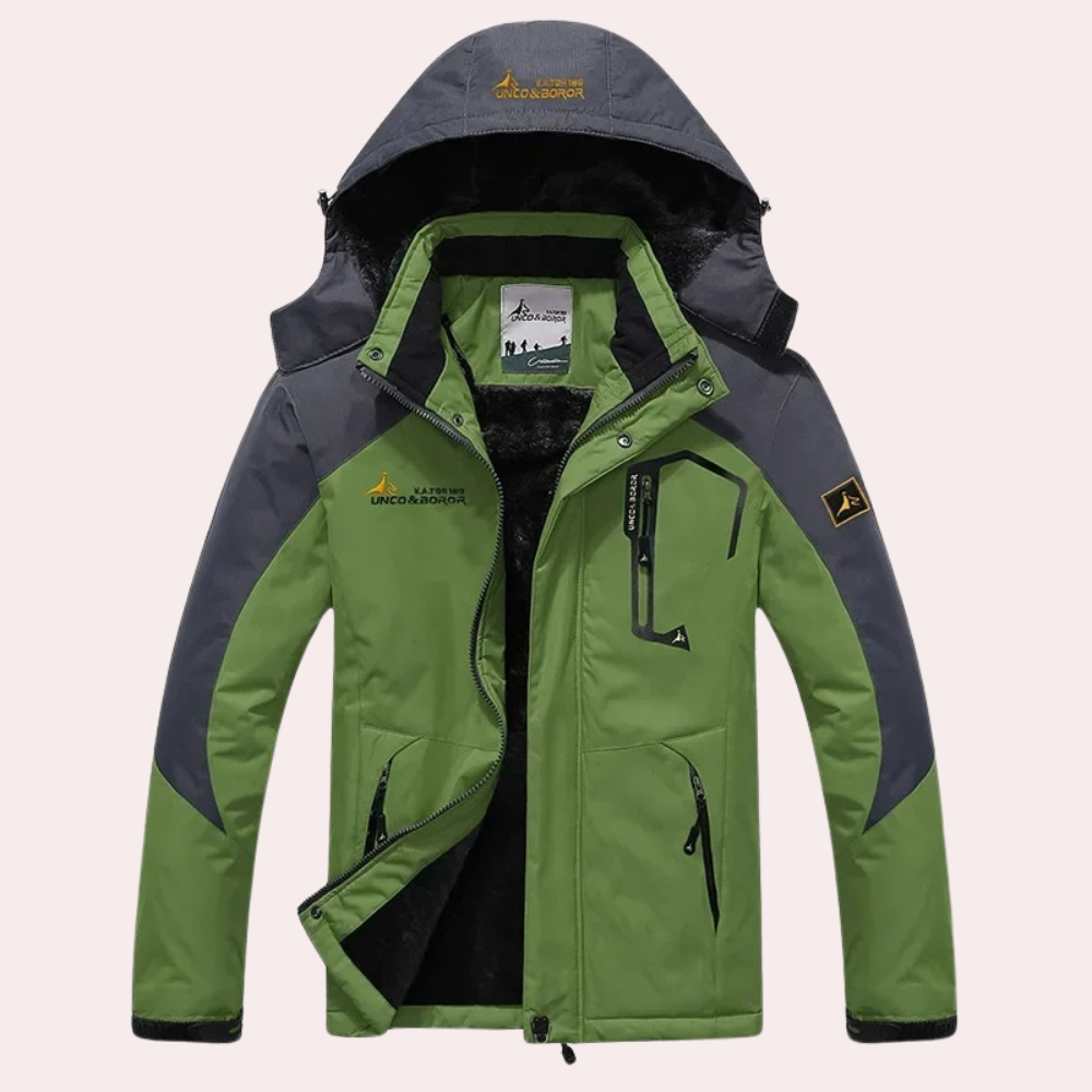 Rowan - Panelled Ski Jacket — Grass green