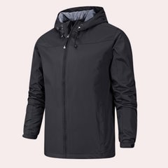 Howard - Hooded Zip Windbreaker — Black