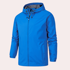 Howard - Hooded Zip Windbreaker — Blue