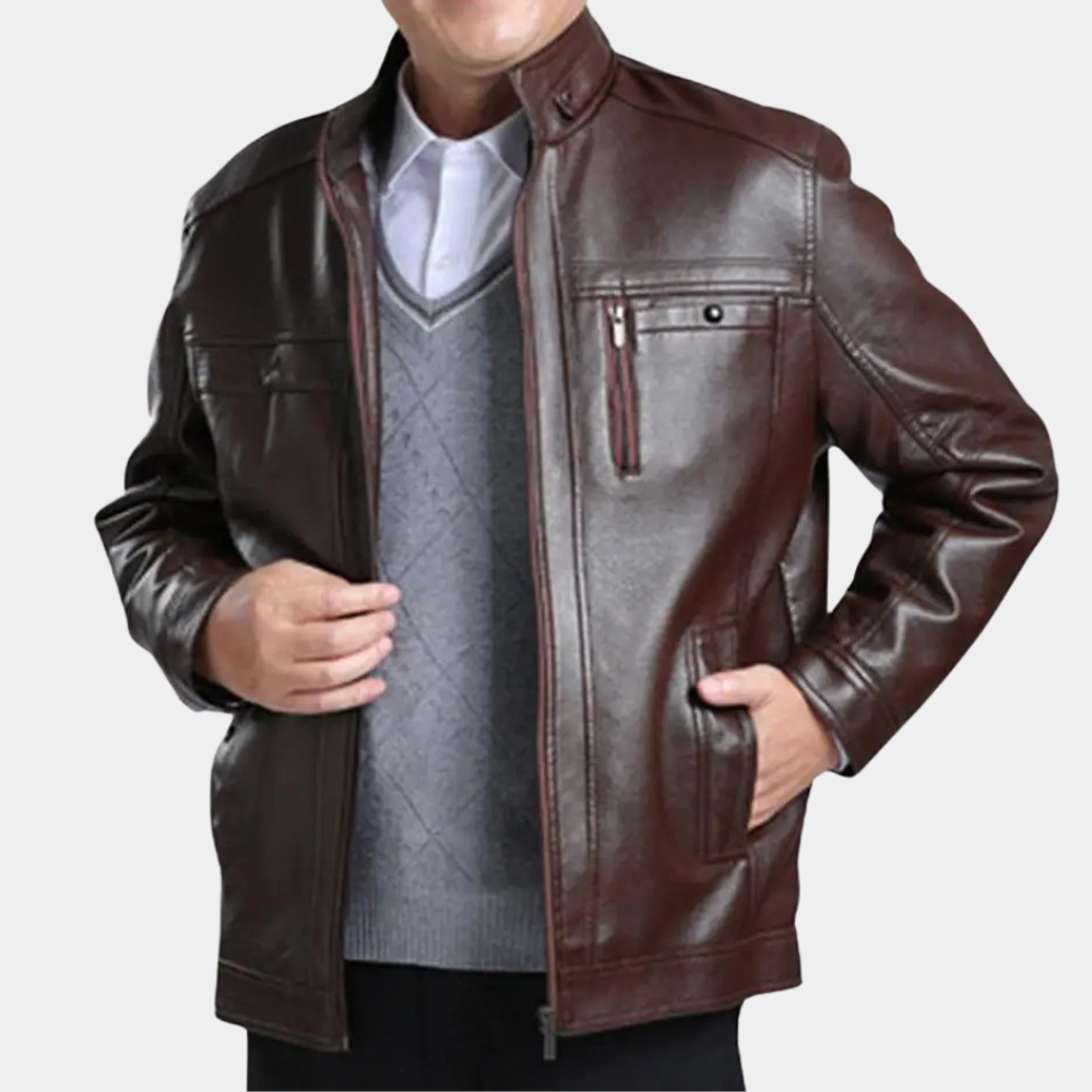 Everett - Classic Leather Zip Jacket