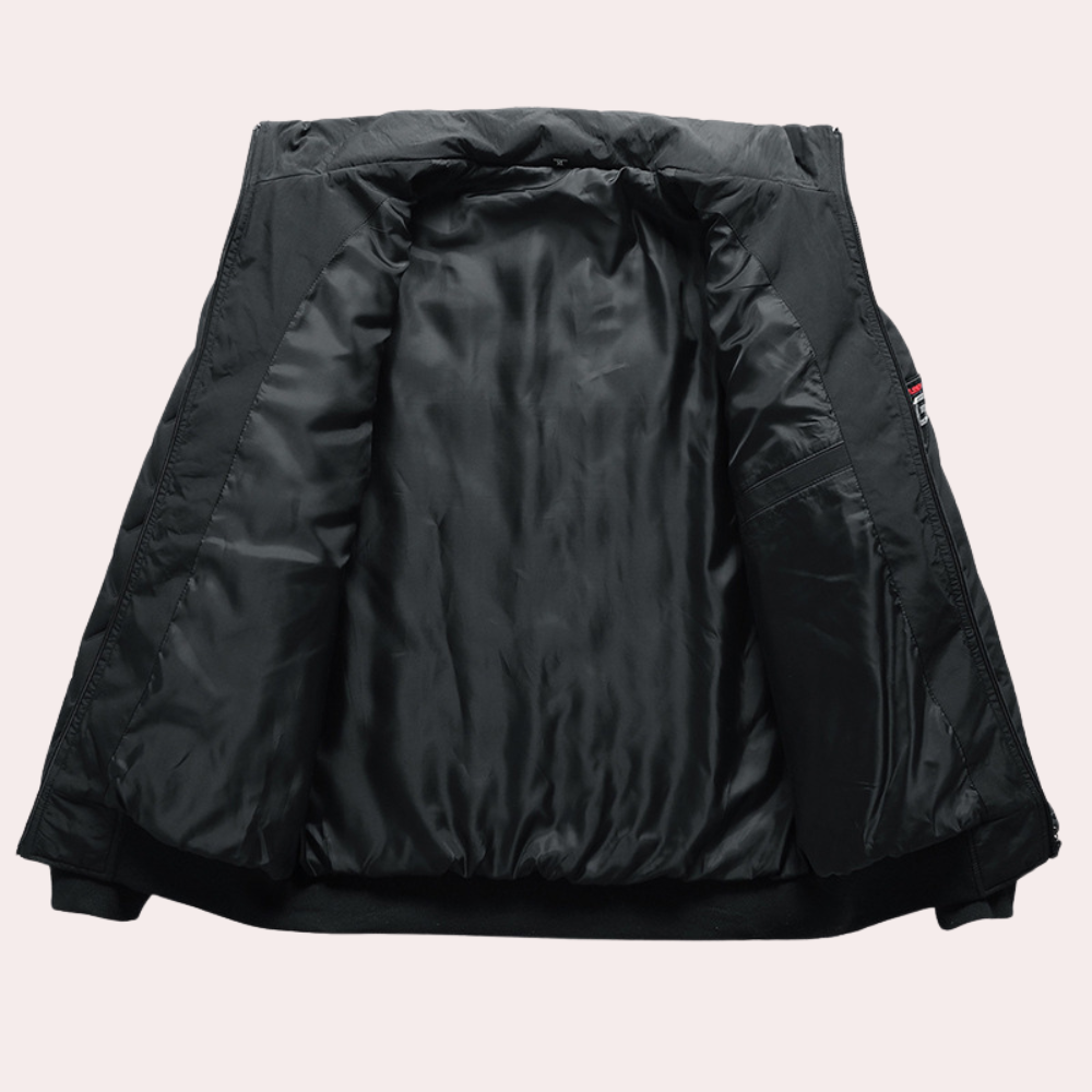 Stanley - Quilted Bomber with Rib Trim