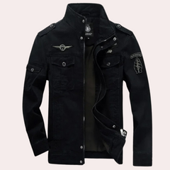 Callum - Military Windbreaker — Black