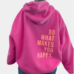 Rebecca - Hoodie with Slogan Print — Pink
