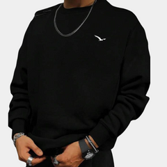 Clinton - Soft Crew Neck Jumper — Black