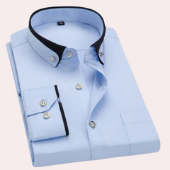 Sullivan - Shirt with Contrast Trim — Light blue