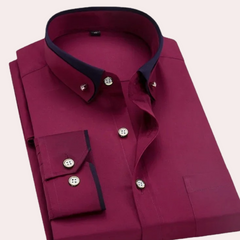 Sullivan - Shirt with Contrast Trim — Red