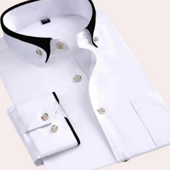 Sullivan - Shirt with Contrast Trim — White