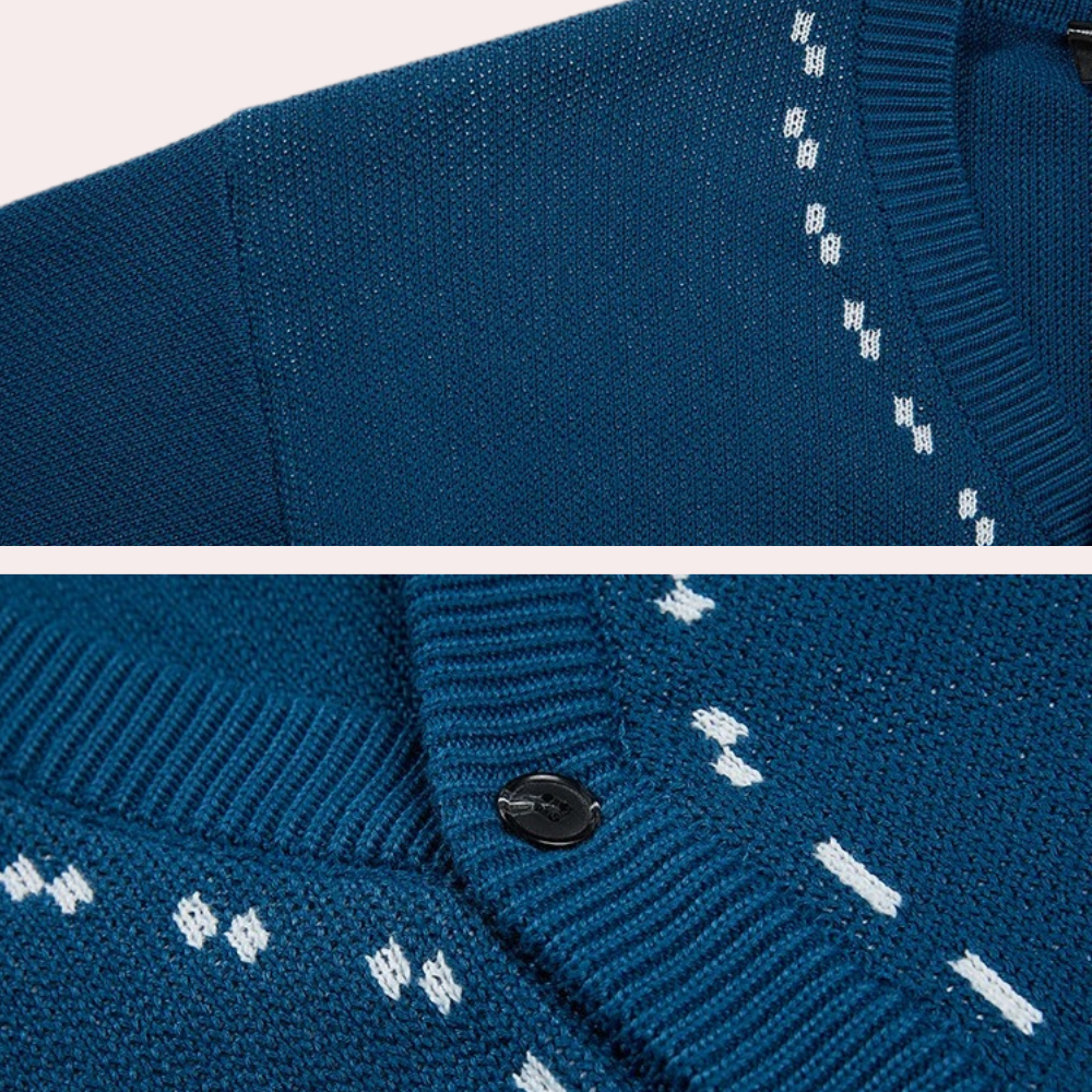 Nathaniel - Cardigan with Contrast Stitch