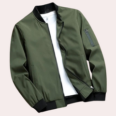 Wayne - Olive Bomber Jacket — Army green