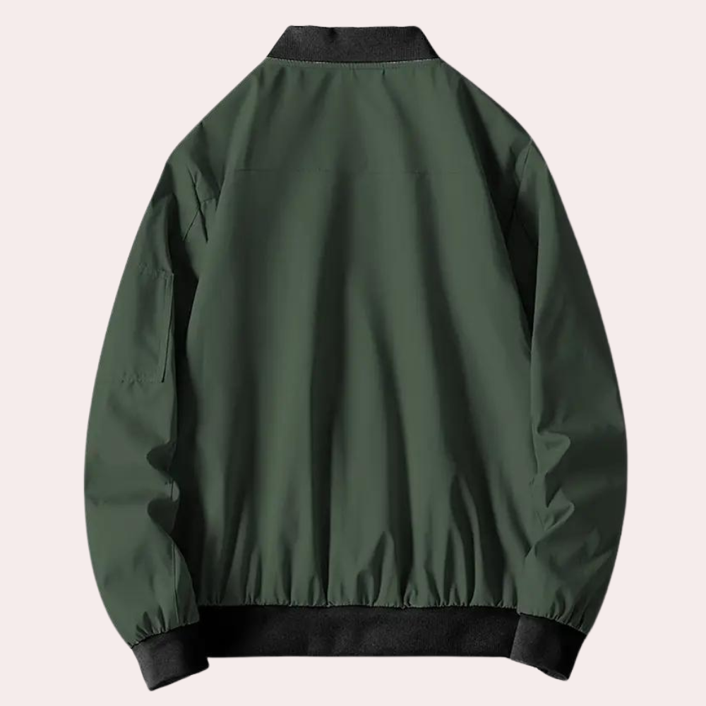 Wayne - Olive Bomber Jacket