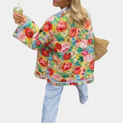 Renata - Geometric Print Bomber