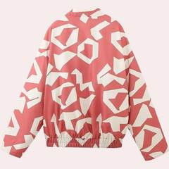 Renata - Geometric Print Bomber