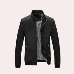 Desmond - Stand Collar Casual Jacket — Black