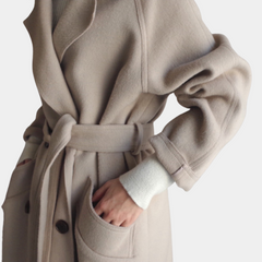 Rhonda - Long Belted Wool Coat
