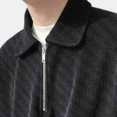 Jonathan - Ribbed Half Zip Polo Jumper