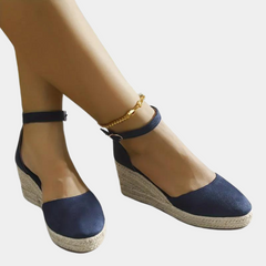 Cecilia - Espadrille Wedge Heels — Navy blue