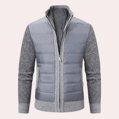 Sterling - Padded Jacket with Knit Sleeves — Light grey