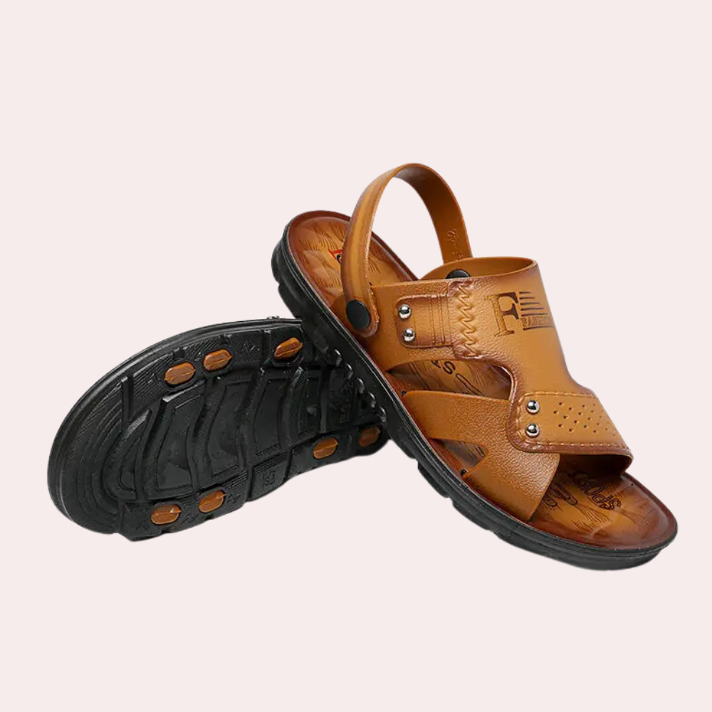 Russell - Leather Strap Sandals