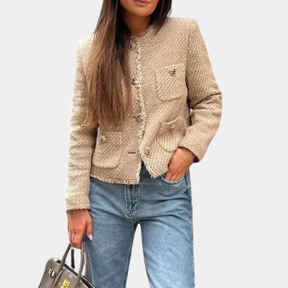 Prudence - Tweed Jacket with Pearl Buttons