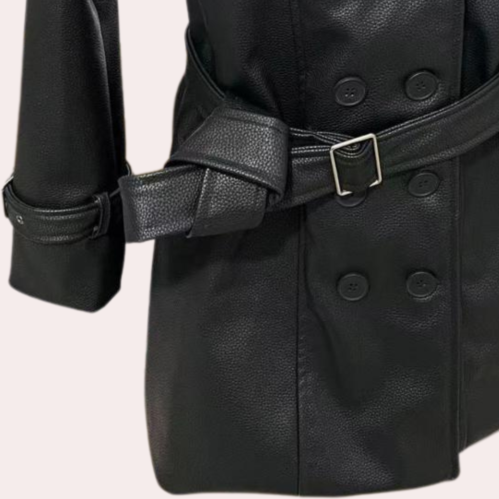 Elspeth - Leather Biker with Lapels