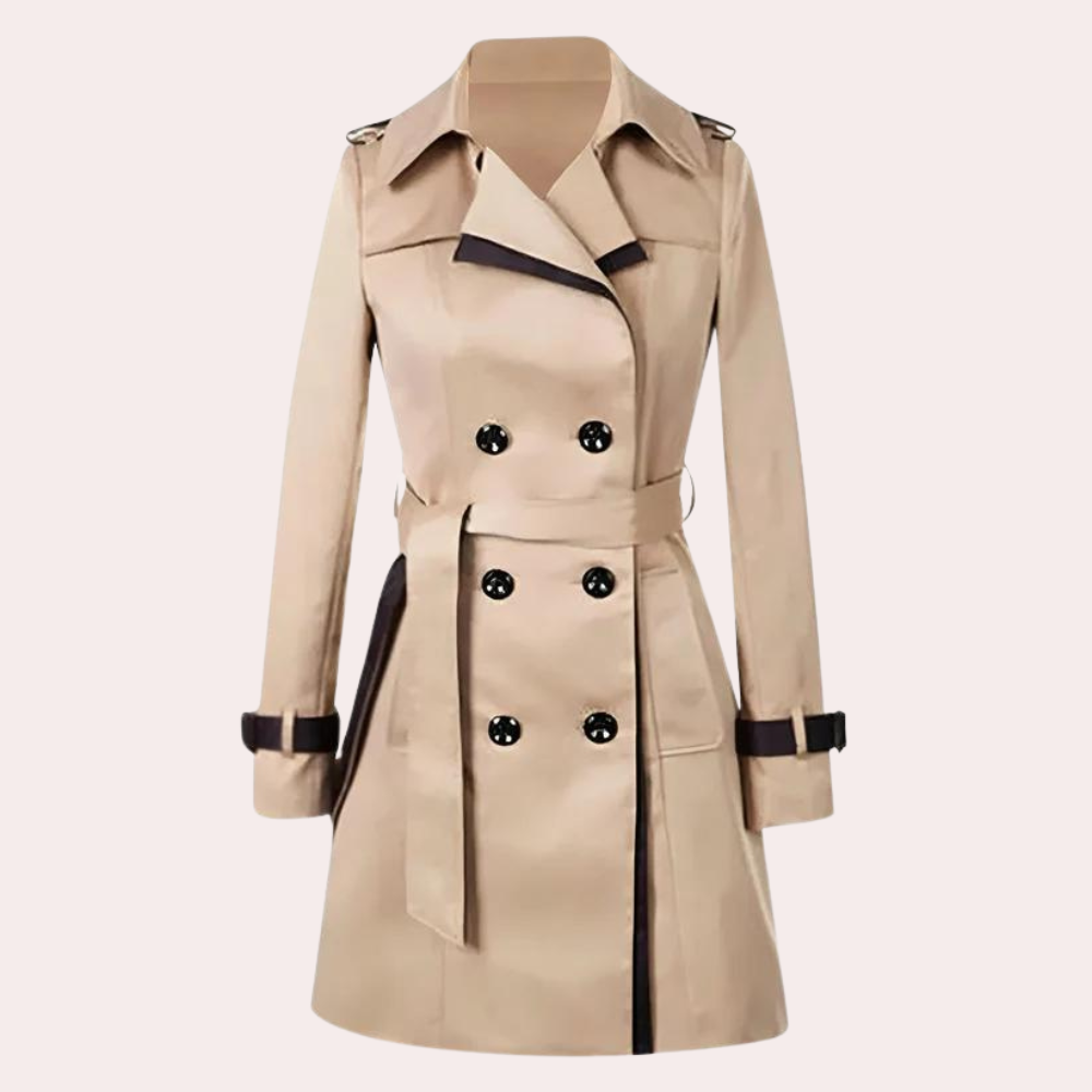 Anastasia - Trench Coat with Contrast Trim