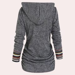 Sheila - Hoodie with Aztec Trim