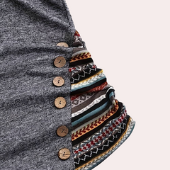 Sheila - Hoodie with Aztec Trim
