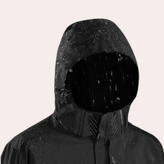 Samantha - Textured Hooded Rain Jacket