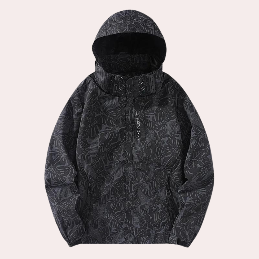 Samantha - Textured Hooded Rain Jacket