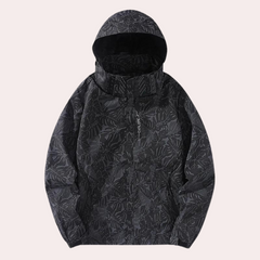 Samantha - Textured Hooded Rain Jacket
