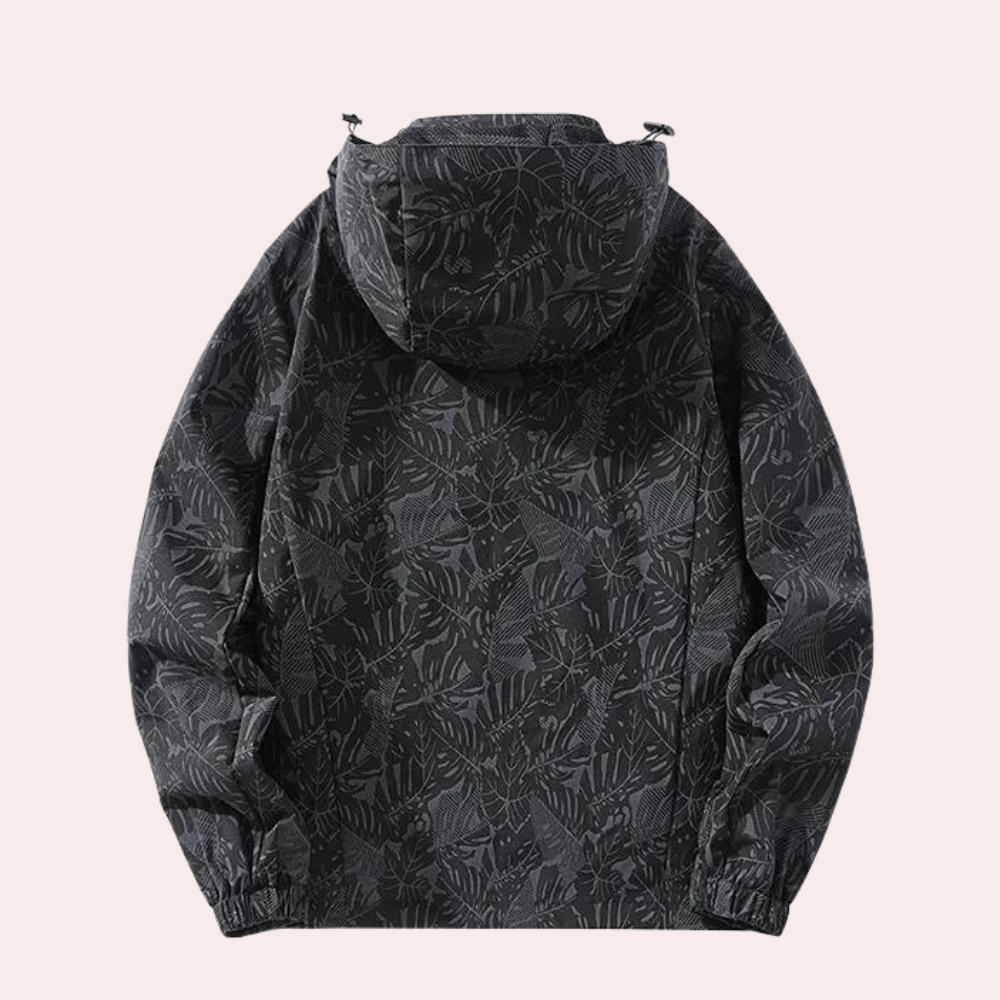 Samantha - Textured Hooded Rain Jacket