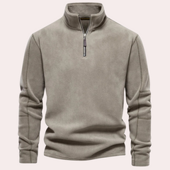 Grayson - Half Zip Fleece Jumper — Beige