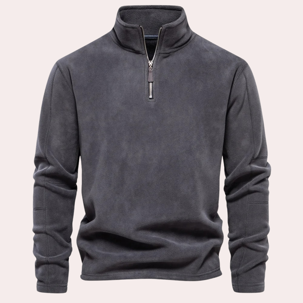 Grayson - Half Zip Fleece Jumper — Grey