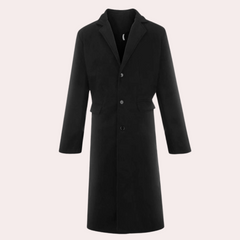Alexander - Long Wool Overcoat with Lapels
