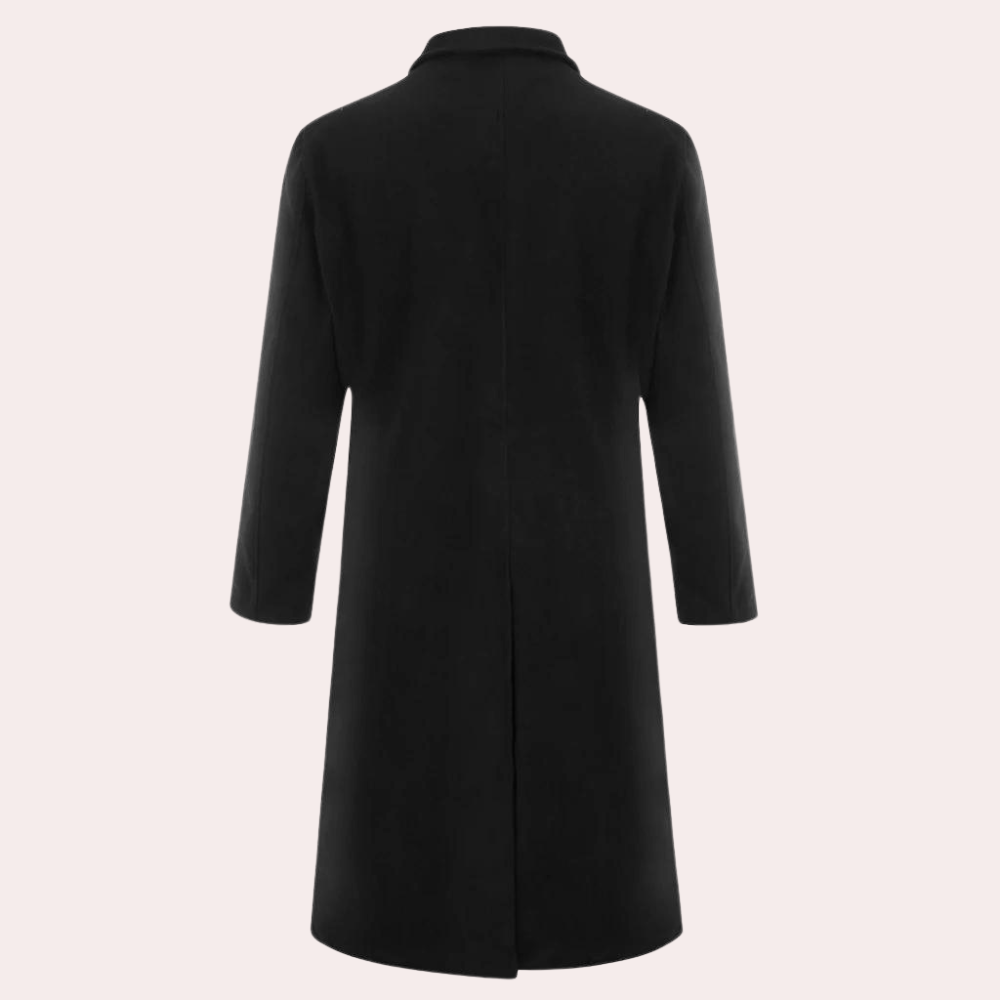 Alexander - Long Wool Overcoat with Lapels