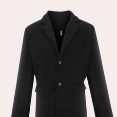 Alexander - Long Wool Overcoat with Lapels