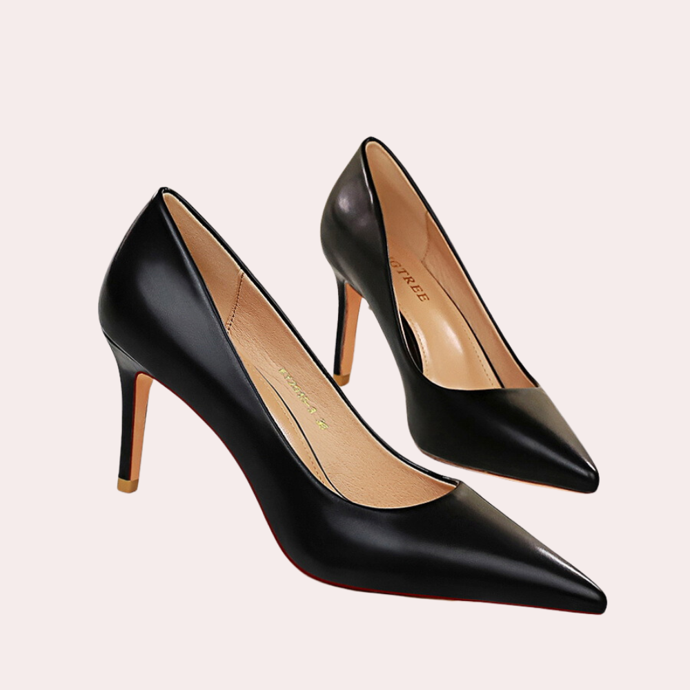 Bettina - Pointed Stiletto Pumps — Black