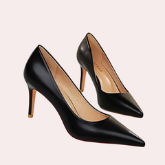 Bettina - Pointed Stiletto Pumps — Black