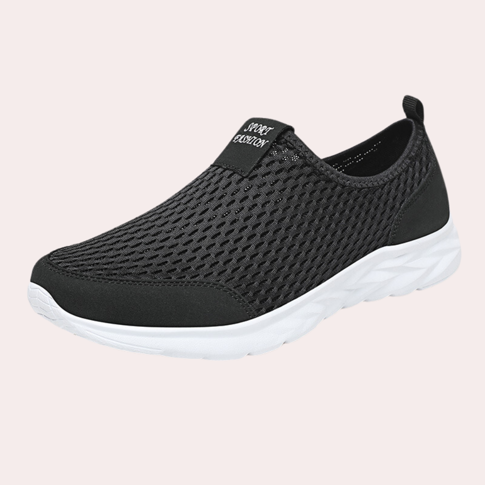 Annabel - Mesh Running Sneakers — Black