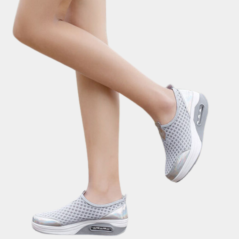 Catherine - Air Cushion Slip on Trainers — Grey