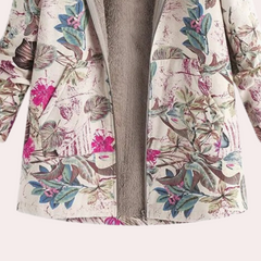 Frances - Floral Hooded Fleece Coat